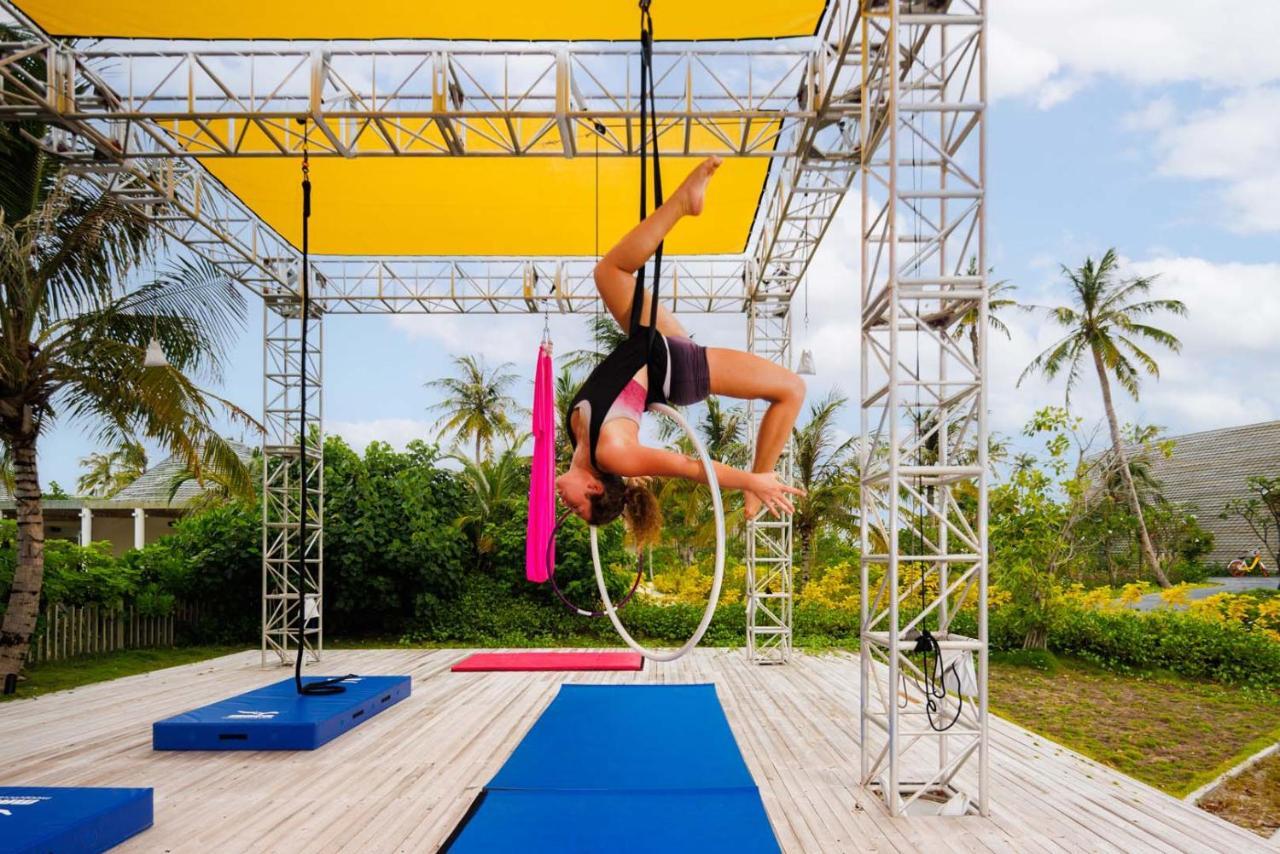 马尔代夫硬石酒店 Emboodhoo Lagoon 外观 照片 Aerial hoop