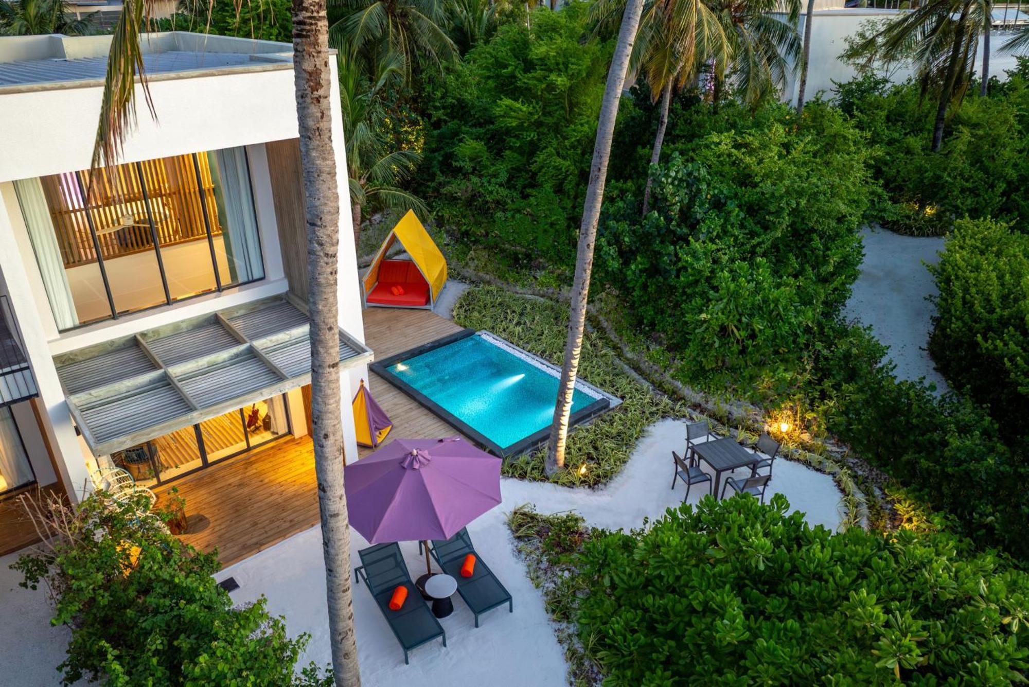 马尔代夫硬石酒店 Emboodhoo Lagoon 外观 照片 A villa at the resort